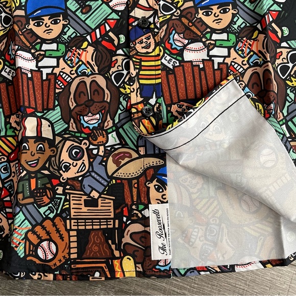 RSVLTS Colorful Cartoon Print Casual Button Down Shirt - Picture 2 of 5